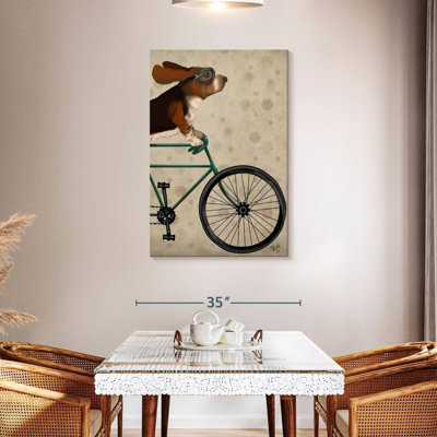 Brampt Basset Hound On Bicycle