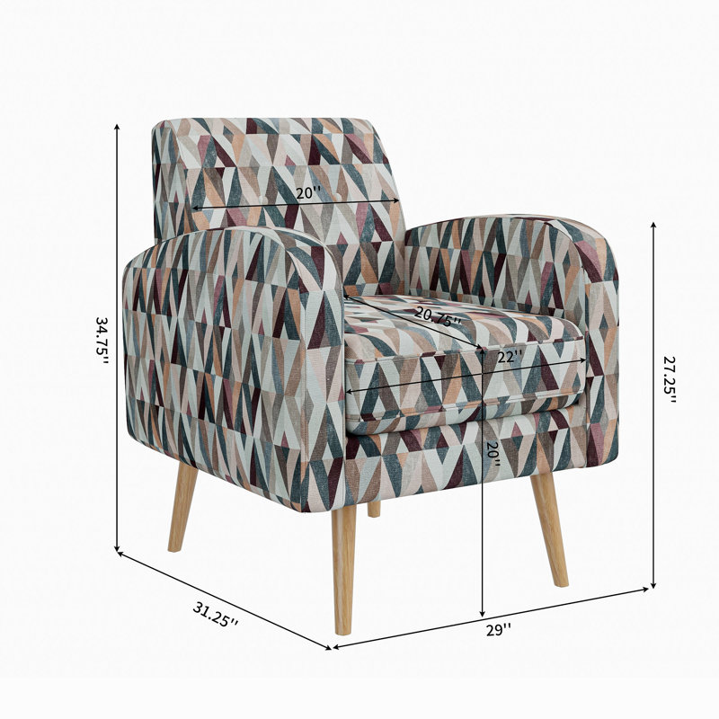 Chaise avec accoudoirs Darien, Red