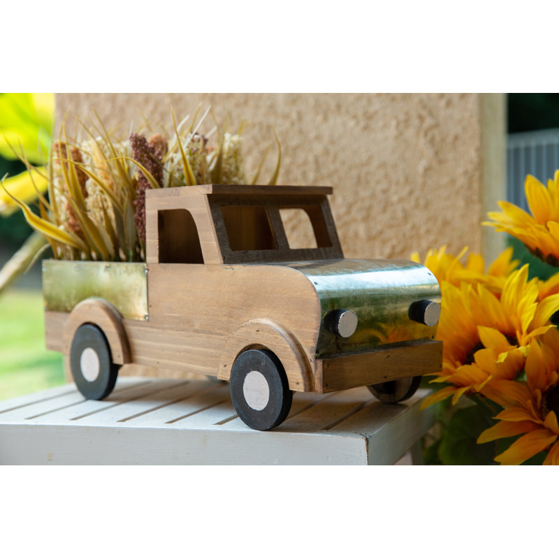 Mélange de blé dans camion en bois
