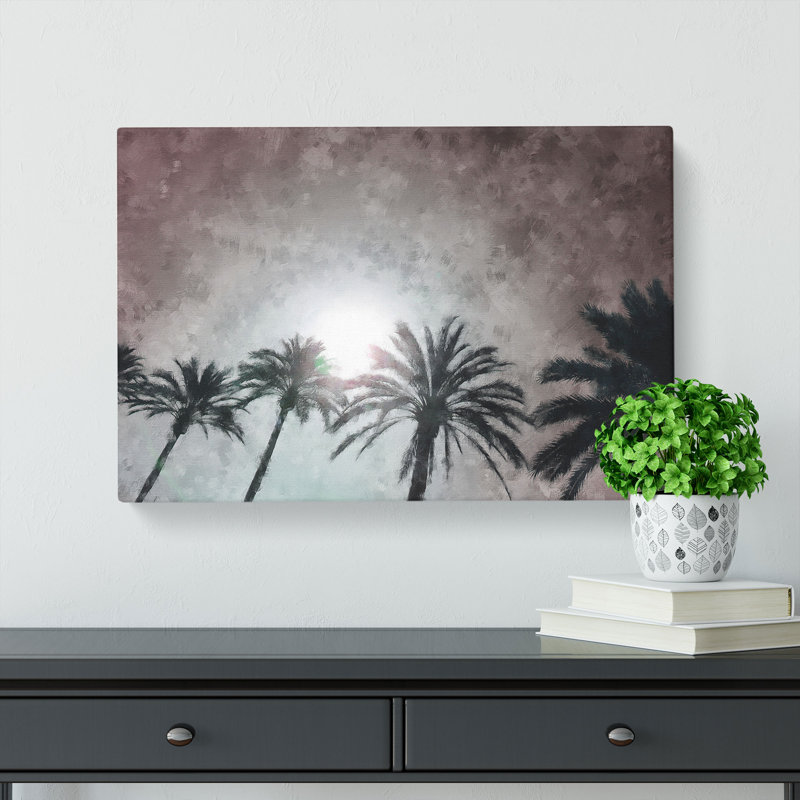 Palm Trees In The Evening - Wrapped Canvas, 50cm H x 76cm W x 3cm D