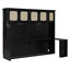 Lit escamotable mural avec bureau et armoires
