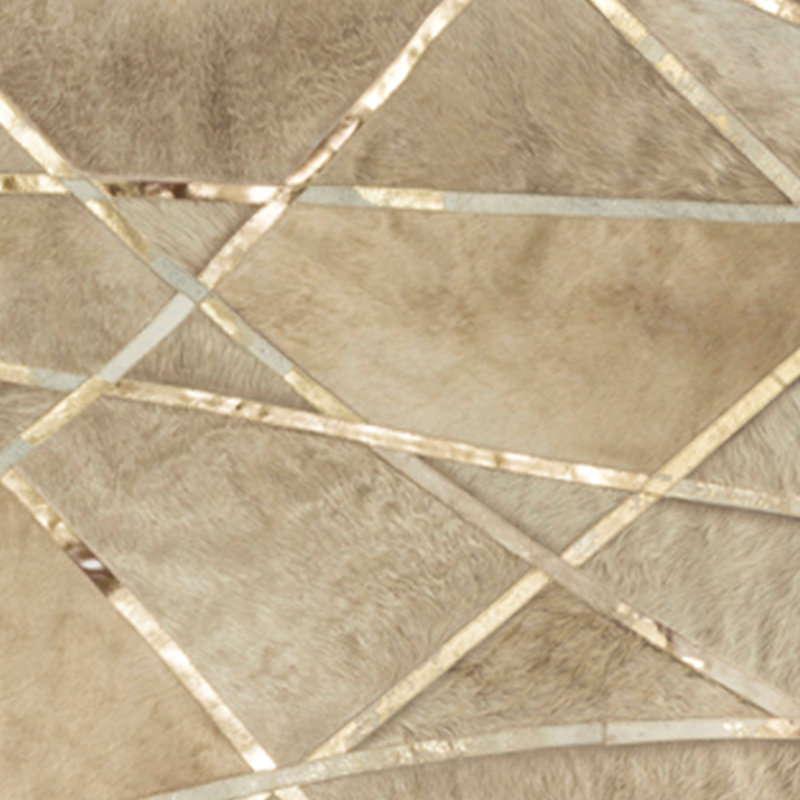 Peitho Cowhide Abstract Area Rug, Rectangle 5' x 8'