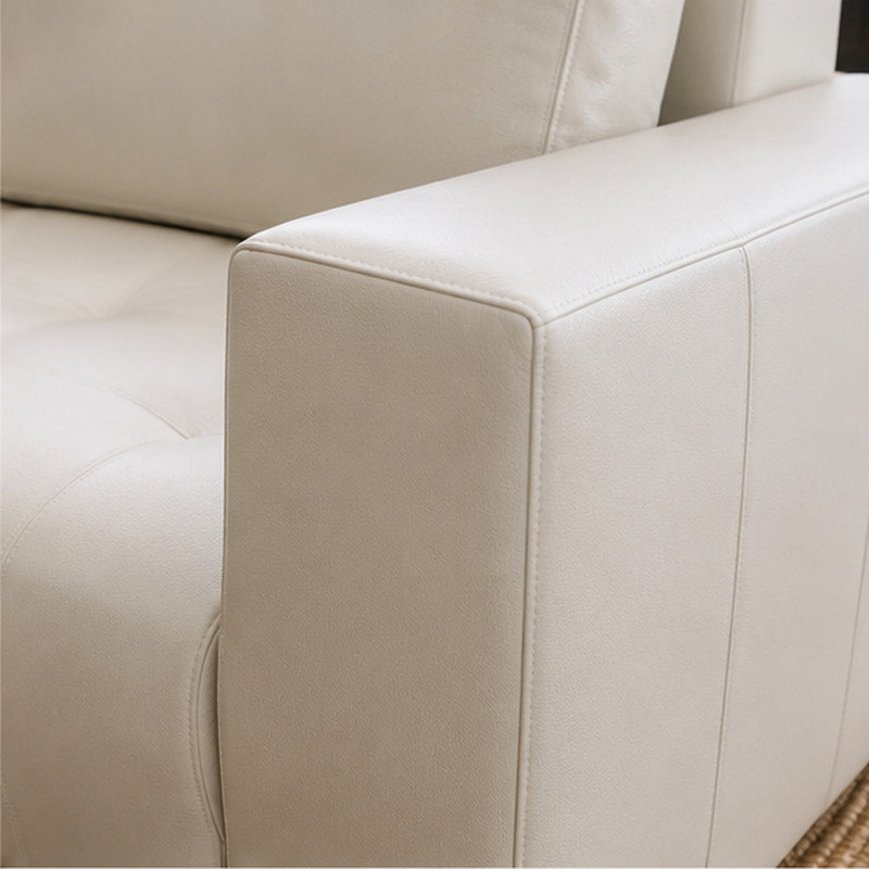 Canapé-lit d'angle en forme de L avec méridienne, canapé modulable 7 places avec assise profonde, coussins en mousse haute densité, canapé compressif recouvert de similicuir, aucun assemblage requis pour le salon