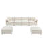 Canapé modulaire en chenille à assise profonde, canapé moderne en forme de U de 136 pouces pour la maison
