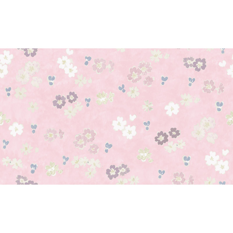 Rouleau de papier peint L 33 pi x l 20,5 po Paule, Roses
