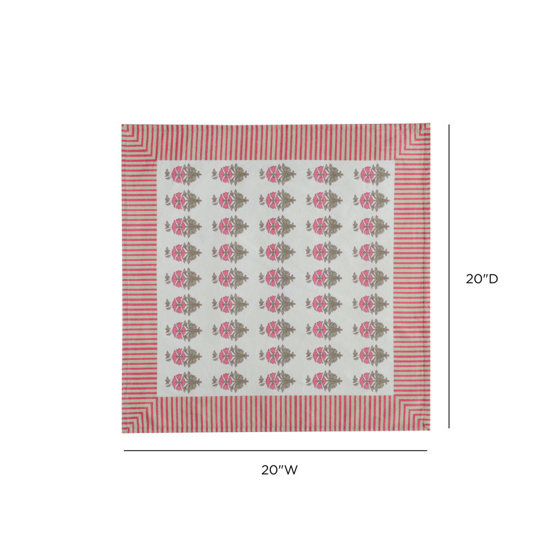 Ensemble de 4 serviettes de table en coton Crissy