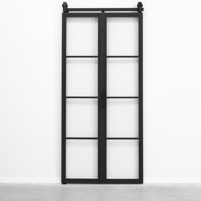 Single Bi-Fold Door With Transparent Glass