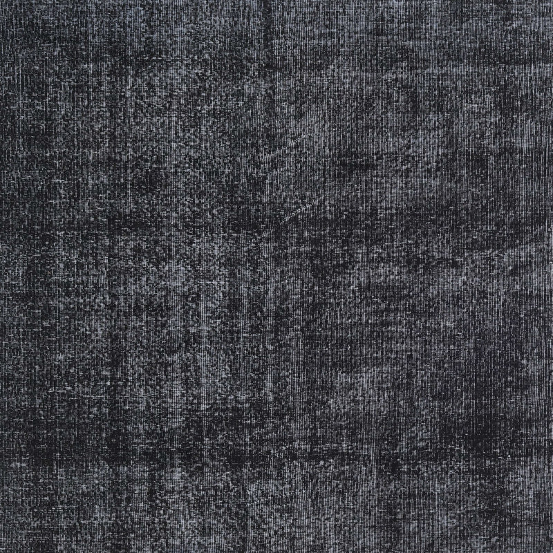 Tapis en laine gris foncé / noir, Rond 6 pi