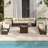 12 Person Outdoor Rattan Modular Sectional Seating Group with Firepit Table-316330017-306401409