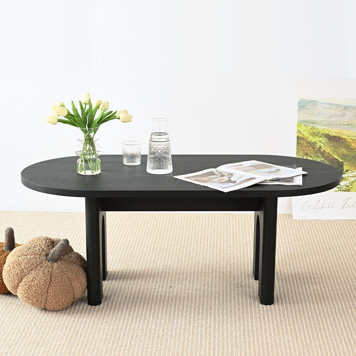 Latitude Run® 48" Long Oval Living Room Coffee Table & Reviews | Wayfair