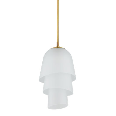 Luminaire suspendu en verre gravé Hela