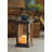 LODGE WOODEN LANTERN WITH LED CANDLE