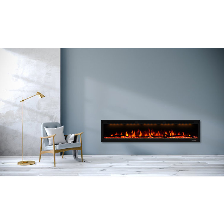 Latitude Run® Nazaret Recessed Wall Mounted Electric Fireplace Insert u0026  Reviews | Wayfair
