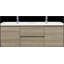 Meuble-lavabo mural moderne de 60 pouces avec lavabos doubles en résine et tiroirs à fermeture en douceur, gris cendré-840219073