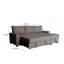 Canapé-lit modulaire avec chaise de rangement Nami, flanelle grise, 91 po-112858230
