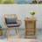C Shaped Solid Wood End Table-479994523