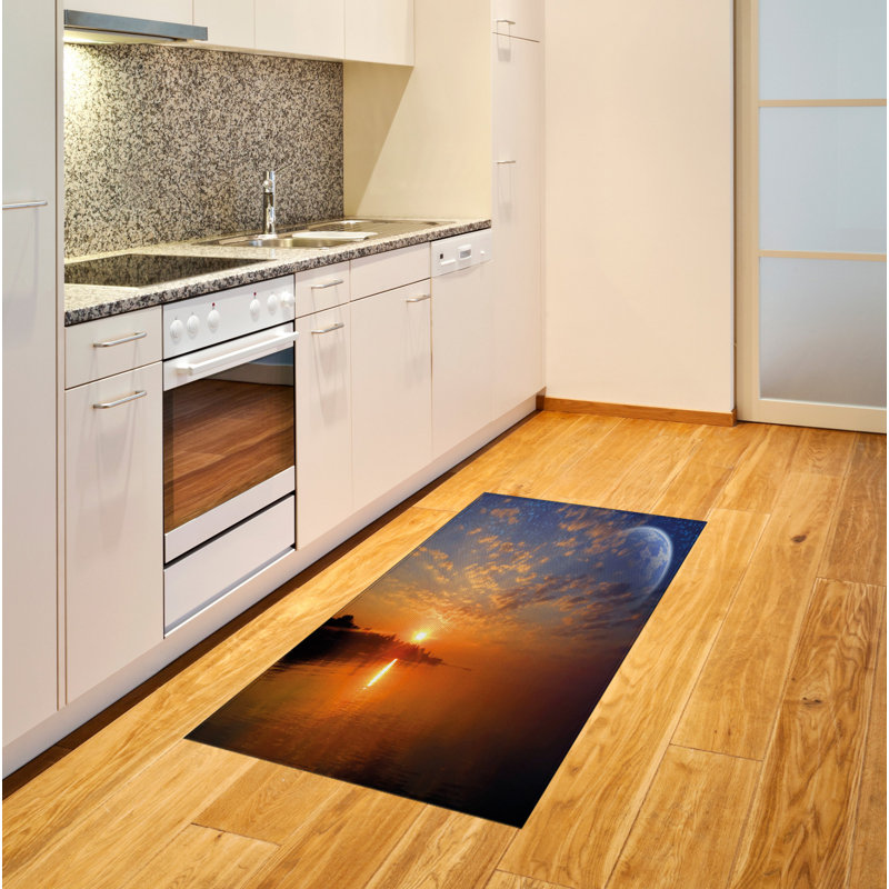 Space High Density Long Fiber Poly Threads Decorative Area Rug Carpet, Rectangle 2'7" x 5'