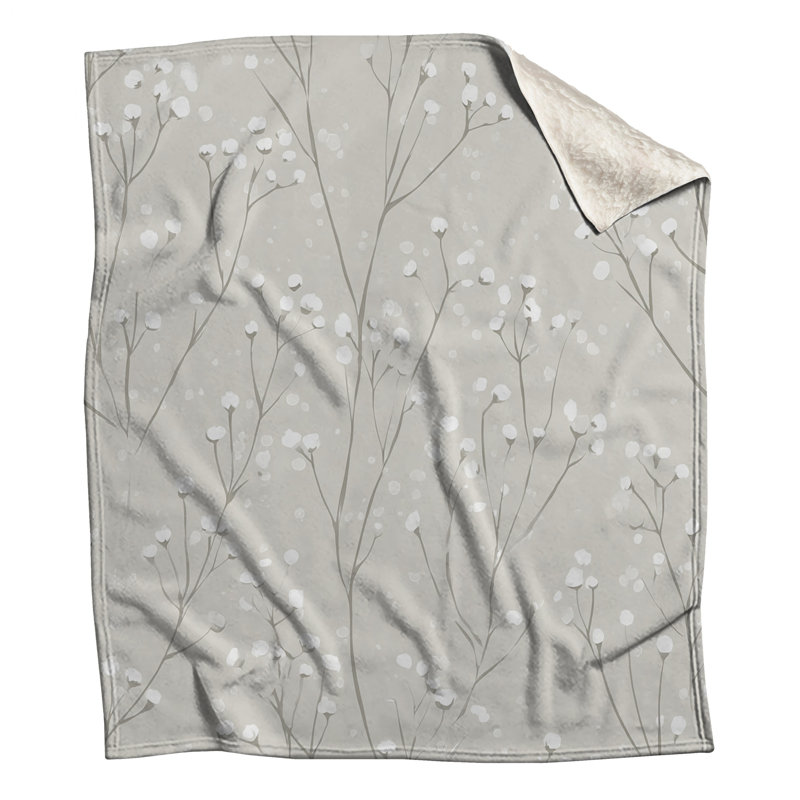 Jeté Floral, L 80 po x l 60 po, Floral beige