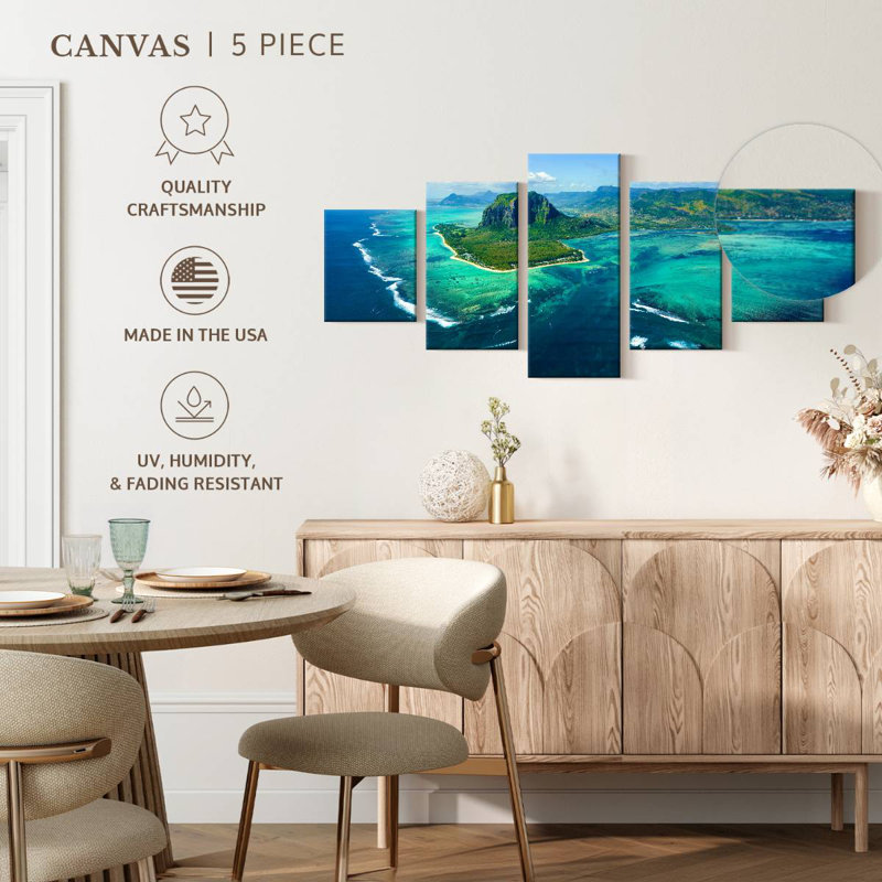 Mauritius Island, 24" H x 55" W