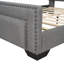 Grand lit plateforme tapissier avec tête de lit plus grande Shreve-960978532