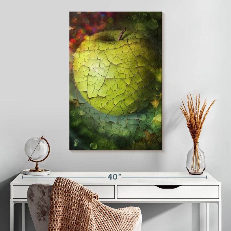 Yarlin Fragmented Green Apple, 30" H x 20" W