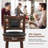 Radomil Swivel Upholstered Counter Stool with Solid Wood Frame-998010329-998010330