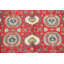 Tapis rouge en laine noué à la main de conception unique 8 pi 1 po x 9 pi 10 po Nino