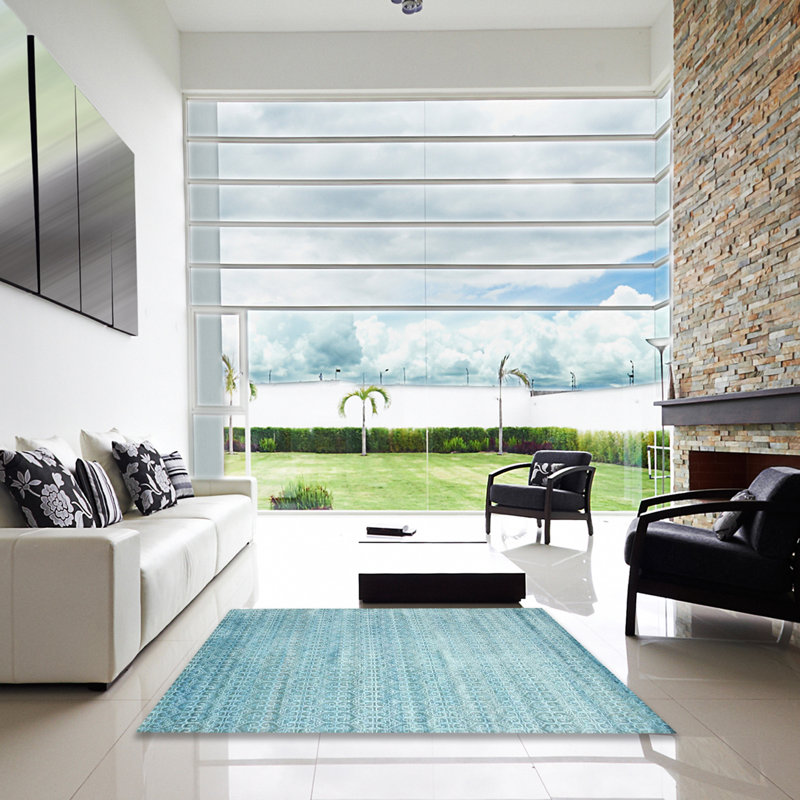 Wool Abstract Indoor Rug, Square 6'