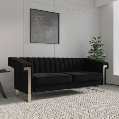 Canapé modulaire en velours rembourré 2 places pour chambre à coucher, salon, bureau