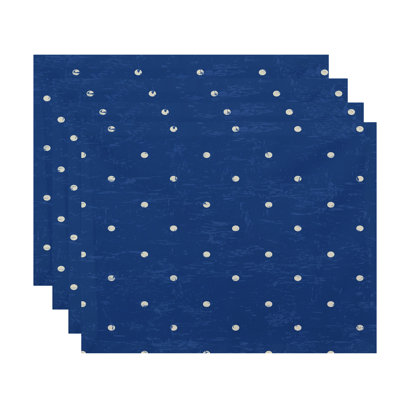 Wally Dot Geometric 4 Piece Placemat Set