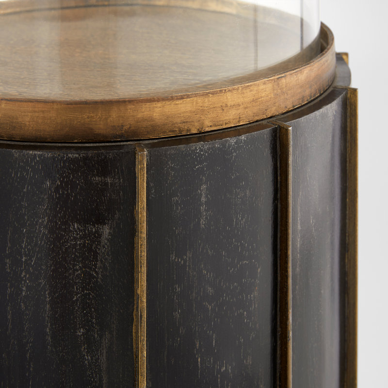 Reed Wood Floor Hurricane, 42" H x 10" W x 10" D