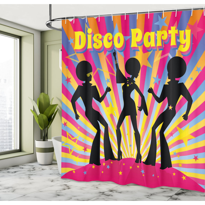 Shower Curtain with Hooks Included, 69" H x 105" W
