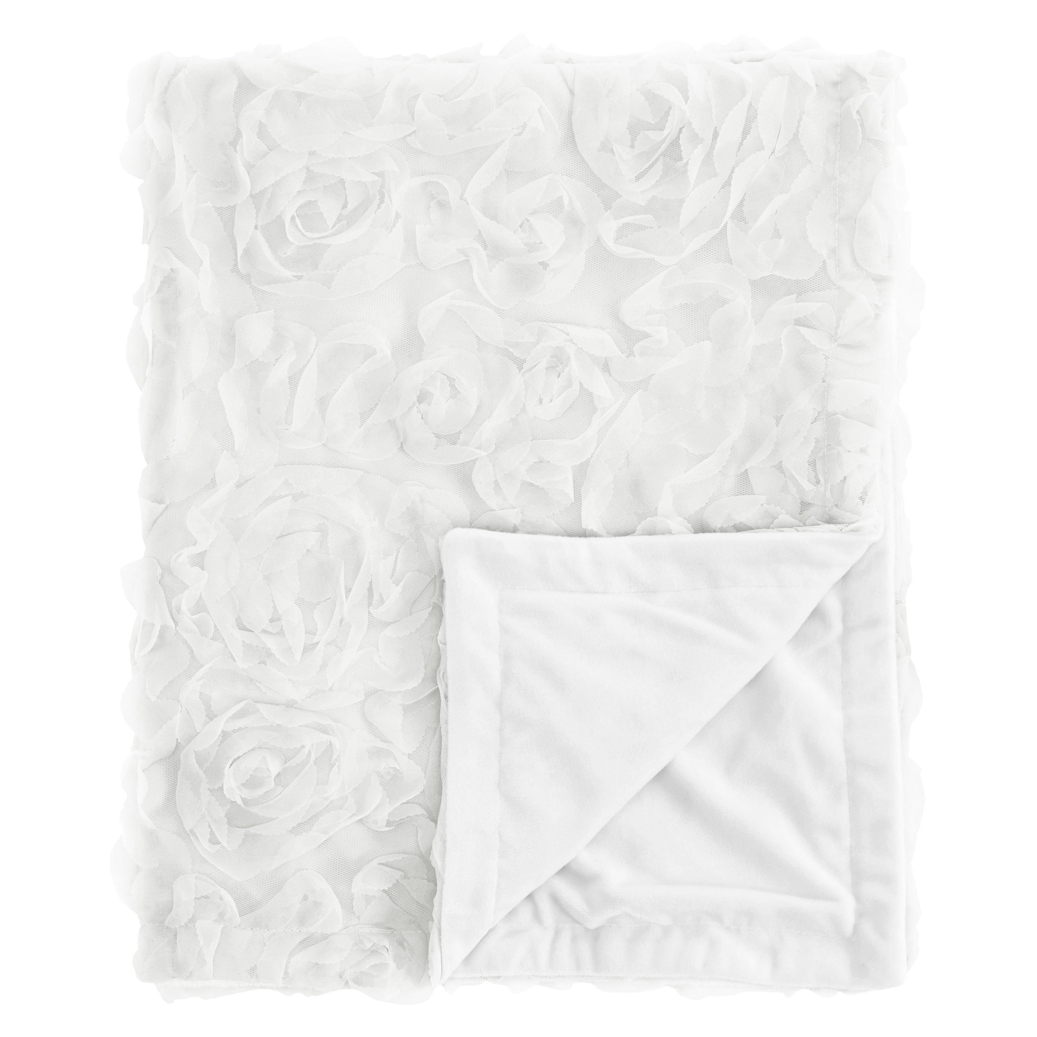 Sweet Jojo Designs Baby Swaddle Blanket – Shabby Chic Floral Print With Soft Minky Back - View #8