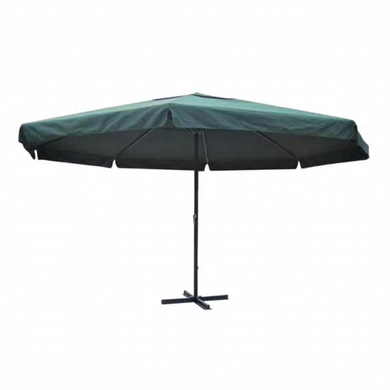 Saniyah 500 cm W X 500 cm D Octagonal Market Parasol with Crank Lift, Green