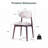 Set Of 4 Dining Chair, Upholstered Dining Chairs With Curved Back And Solid Legs