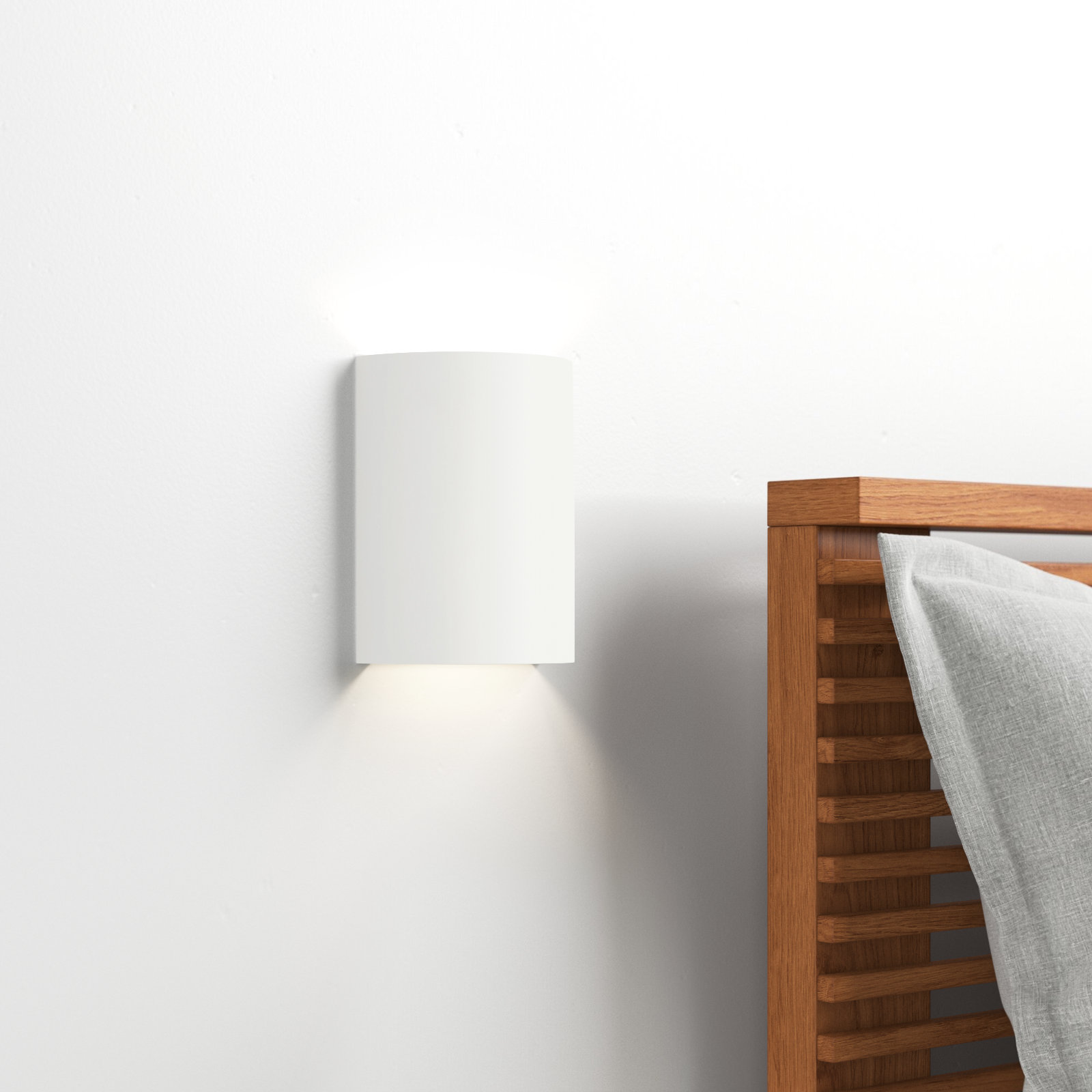 Runald Single Light Dimmable Wall Sconce, White