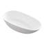 Baignoire de trempage autoportante 59 po. X 30 po. Finition mate à surface solide en pierre Egg Harbor (noir / blanc / gris)-88334942