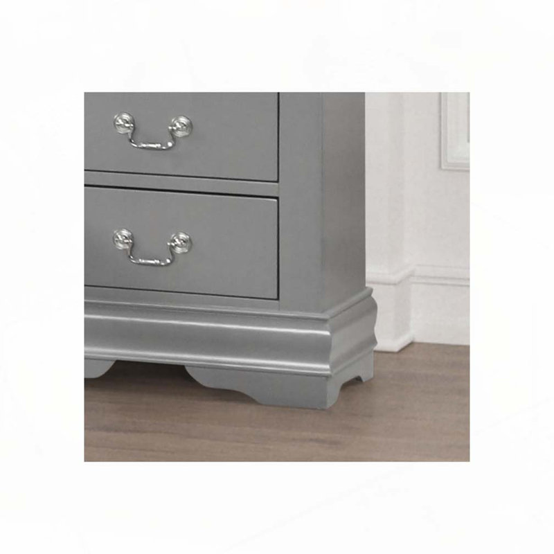 Commode 5 tiroirs, Gris