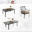 Salem 8-Person 84" W Steel Patio Dining Set with Extendable Rectangular Table and Cushions