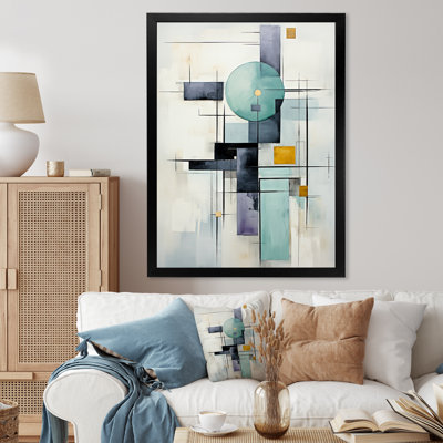 Jabraun " White Blue Suprematism Harmonious Convergence II "