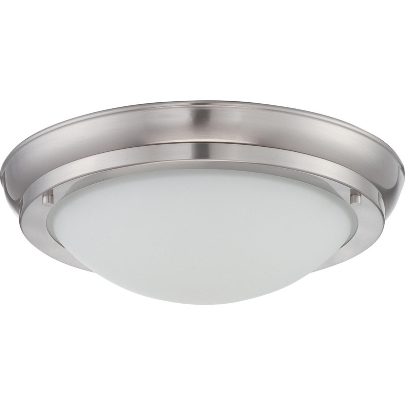 Plafonnier encastré pour cuve simple 1 lumières Brielle, Bronze vieilli, H 3,75 po x l 12 po x P 12 po