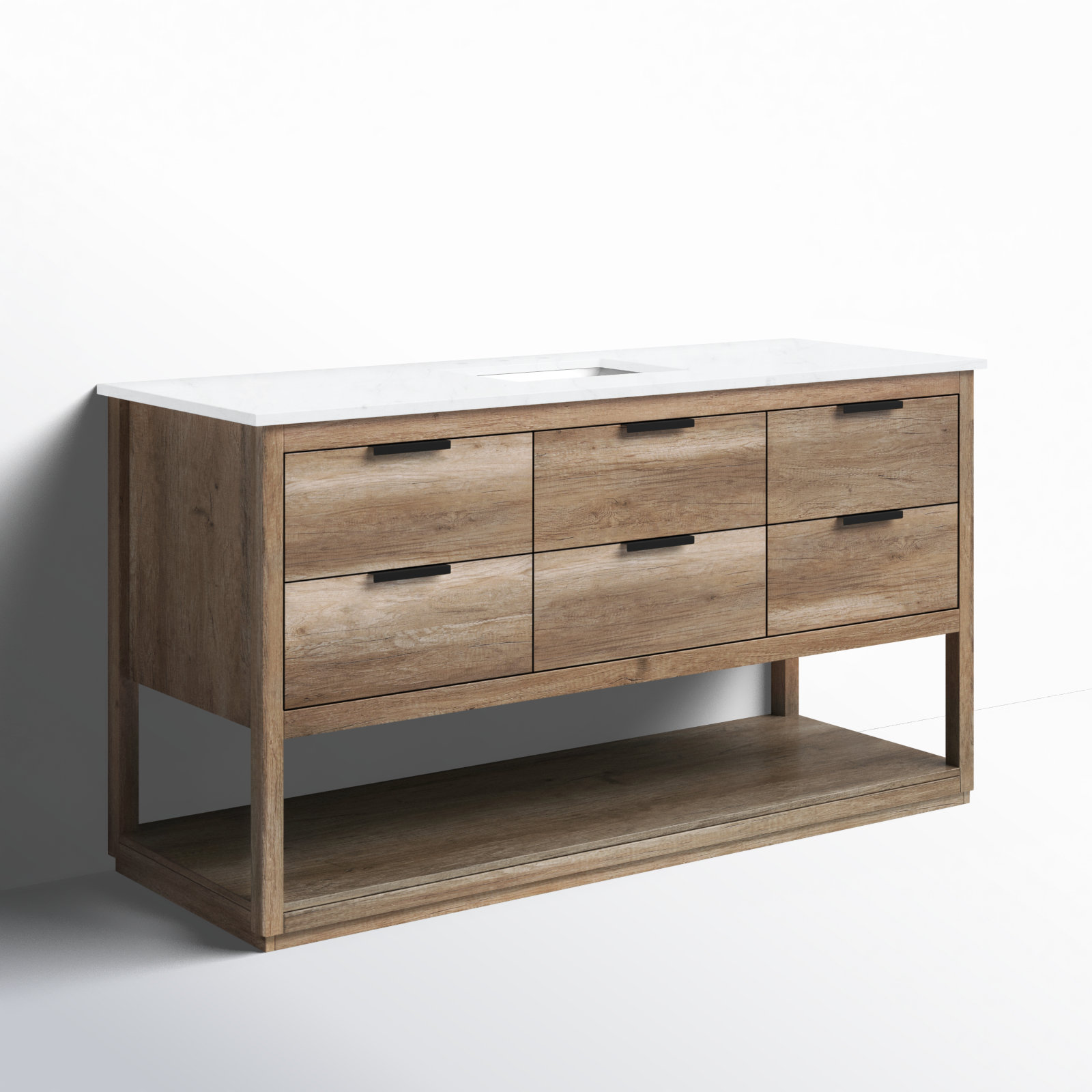 Felicity 60'' Single Bathroom Vanity, Natural Oak