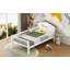 Lit plateforme en bois avec tête de lit en forme de maison-607004277-607004279