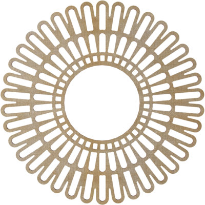 Médaillon de plafond en bois d'aulne 40 po x 24 po x 14 7/8 po x P 1/4 po