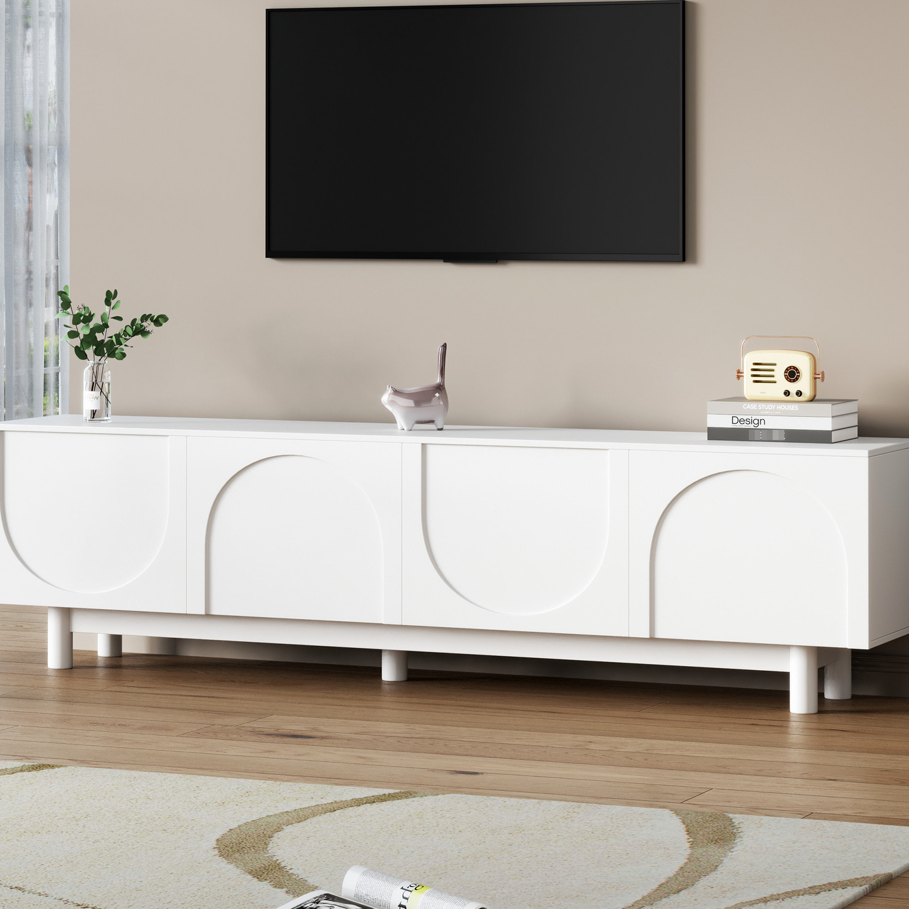 YBHDESIGN Minimalist Tv Stand For 78