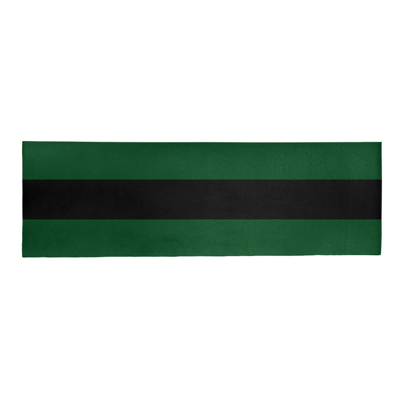 Tapis à rayures vert/noir, Tapis de couloir 2 pi 6 po x 8 pi