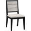 -Inspiré 5 salle à manger en gris et noir, table rectangulaire, 4 chaises rembourrées à dossier solide pour la table s'étend de 60 à 78 pouces, pièce