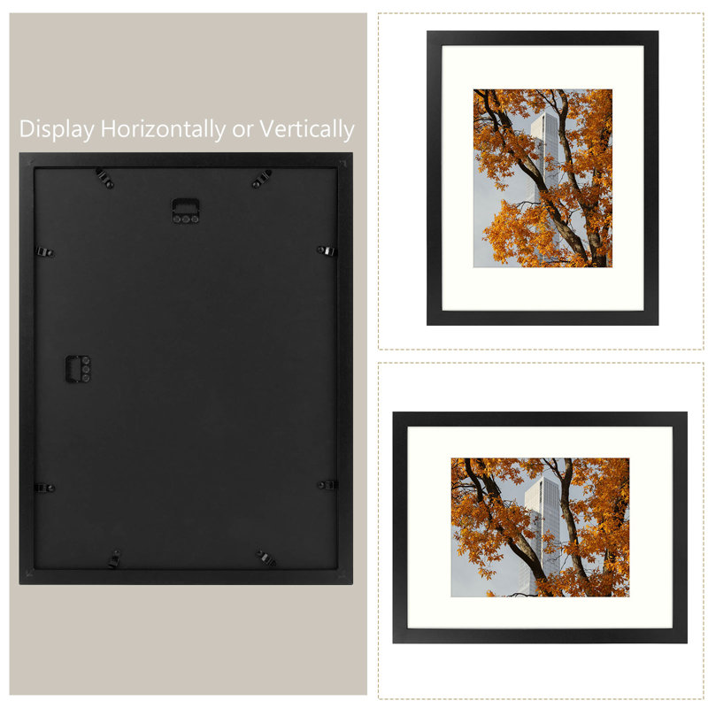 Cadres muraux Dreketi, Noir, 12 po x 16 po emmêlé à 8,5 po x 11 po