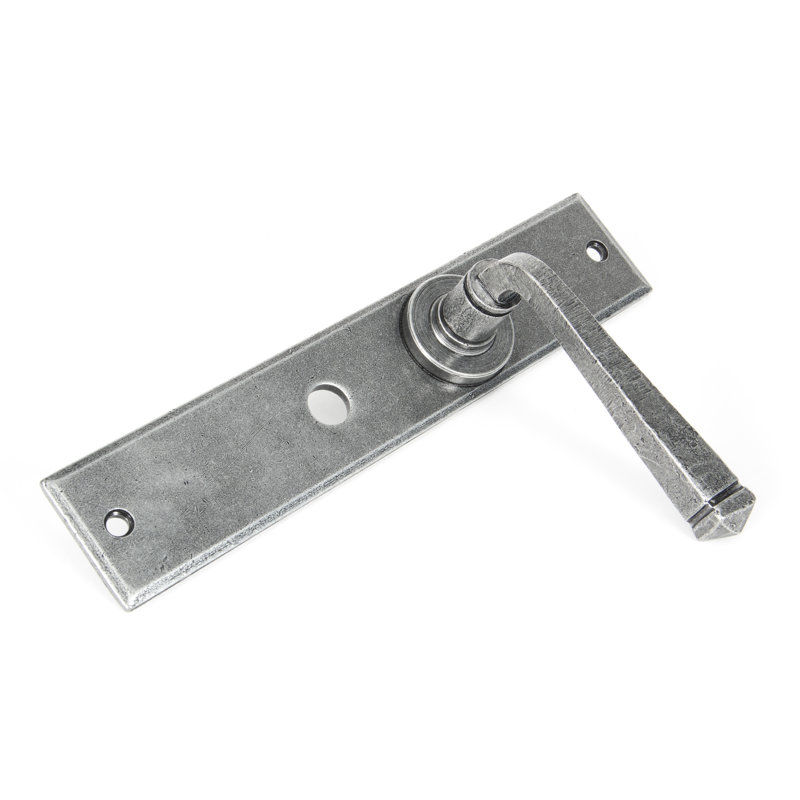 Avon Bathroom Door Handle, Pewter Patina