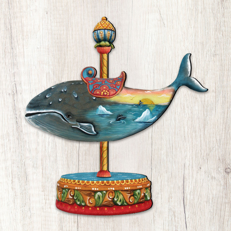 Décoration murale carrousel baleine